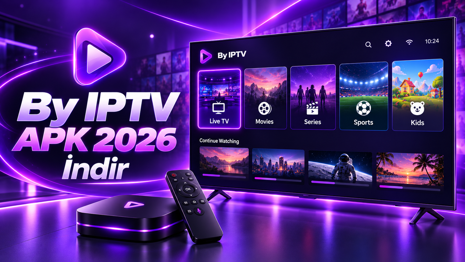 By IPTV Pro Samsung TV kurulum seçenekleri ve ekran görünümü