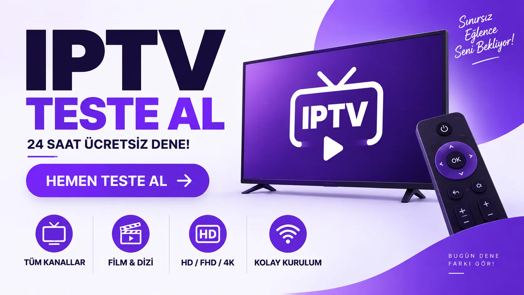 IPTV teste sırasında görüntü kalitesini ve cihaz uyumunu kontrol eden kullanıcı